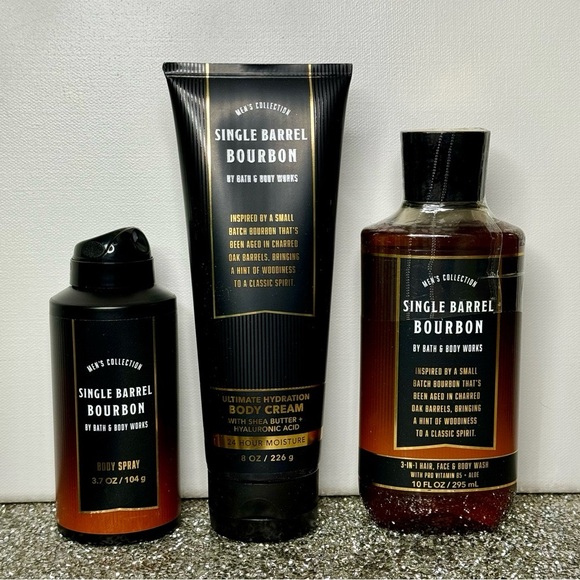 Bath & Body Works Men’s Collection Body Care Gift Set Single Barrel Bourbon NWT - Picture 3 of 5